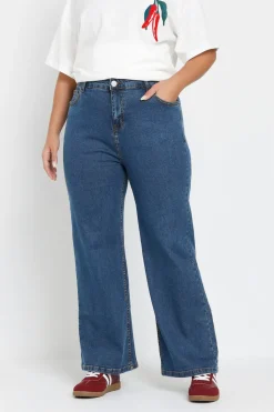 Wide Leg Denim Jeans