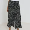 Wide Leg Elasticated Waist Floral Trousers