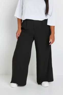 Wide Leg Pleat Front Trousers