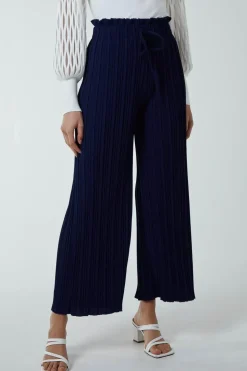 Wide Leg Pleated Trousers