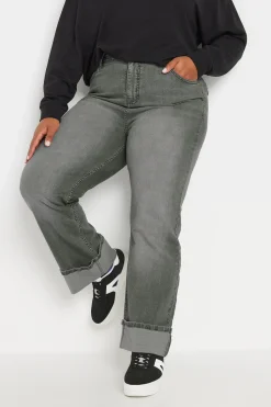 Wide Leg Turn Up Jeans