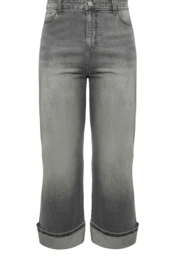 Wide Leg Turn Up Jeans