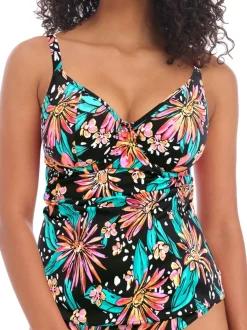 Wild Daisy Plunge Tankini Top coloured Multi