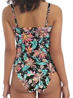 Wild Daisy Plunge Tankini Top coloured Multi