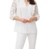 Willa Broderie Blouse-Textured