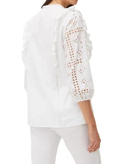 Willa Broderie Blouse-Textured