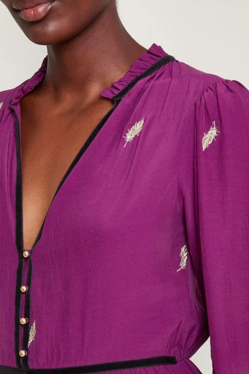 Willa Embroidered Shirt Dress