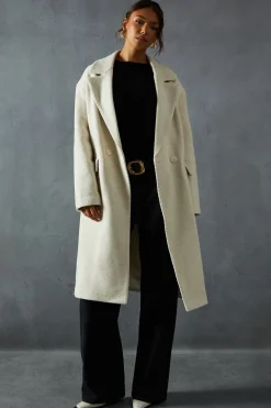 Wool Look Textured Coat
