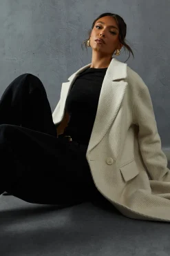 Wool Look Textured Coat