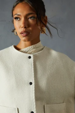 Wool Look Textured Jacket