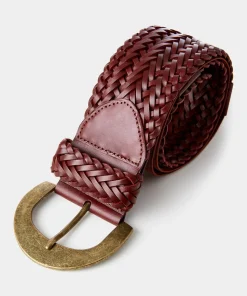Woven Leather Waist Belt
