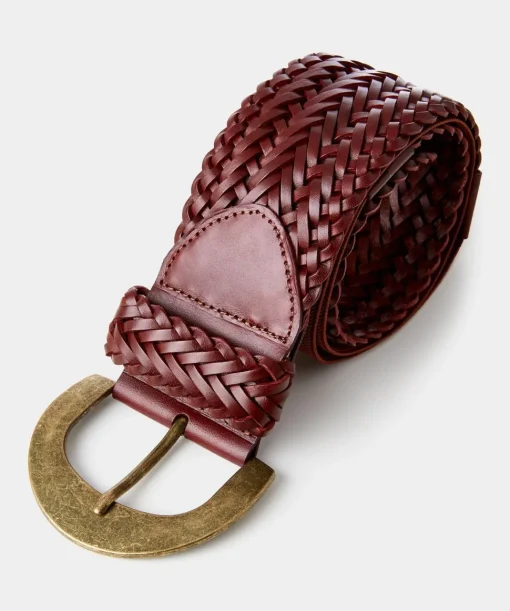 Woven Leather Waist Belt