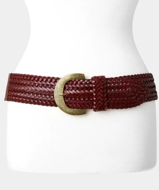 Woven Leather Waist Belt