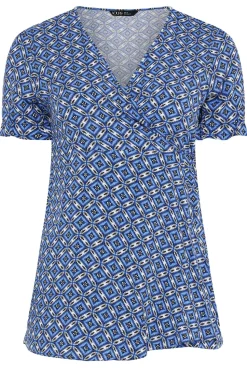 Wrap Frill Sleeve Blouse