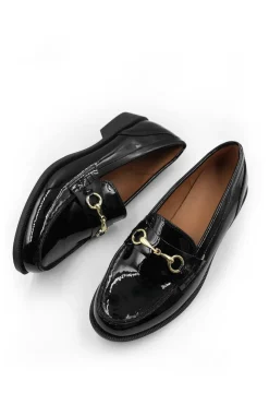 'Adalira' Round Toe Single Metal Bar Loafers