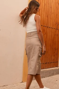 'Alpha' Cargo Midi Skirt