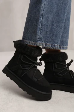 'Amala' Ankle Boot With Faux Fur Lining