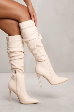 'Amelia' Below Knee High Heel Slouch Boot