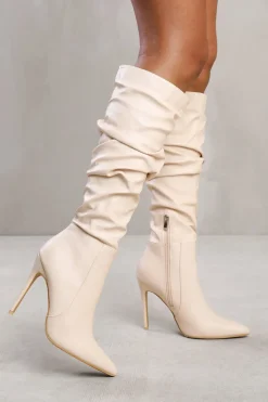 'Amelia' Below Knee High Heel Slouch Boot