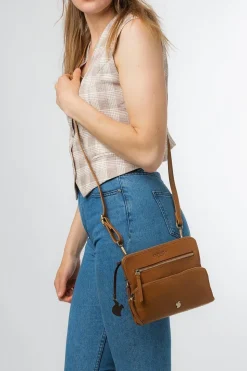 'Angel' Leather Cross Body Clutch Bag