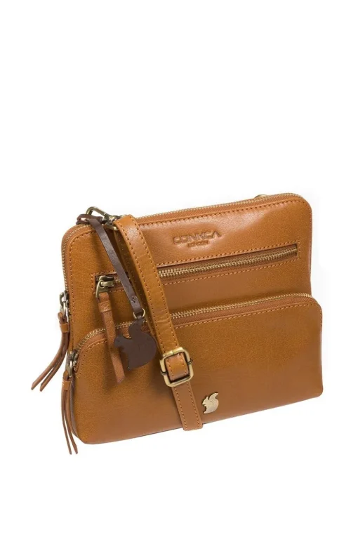 'Angel' Leather Cross Body Clutch Bag