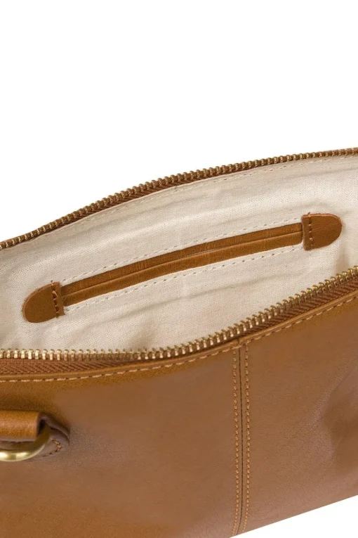 'Angel' Leather Cross Body Clutch Bag