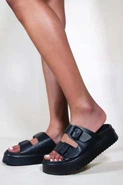 'Aniya' Chunky Plaited Sliders Sandals