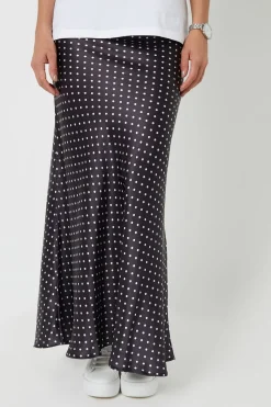 'Ariel' Satin Maxi Slip Skirt