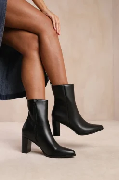 'Artic' Block Heel Ankle Boot