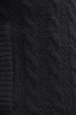 'Ash' Zip-Up Cable Knit Bomber Jacket