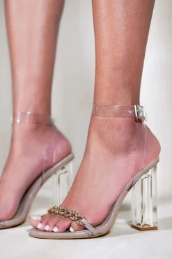 'Athena' Perspex Block Heels