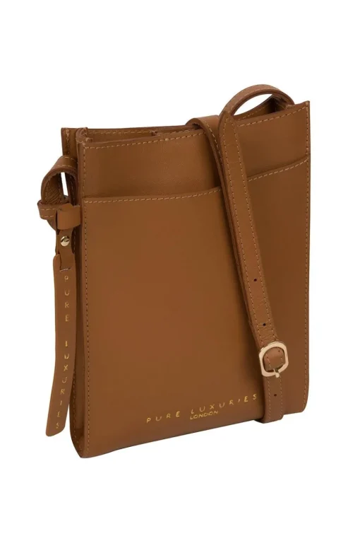 'Barton' Vegetable-Tanned Leather Phone Bag