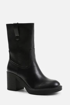 'Beau' Mid Calf Boot With Side Zip