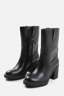 'Beau' Mid Calf Boot With Side Zip
