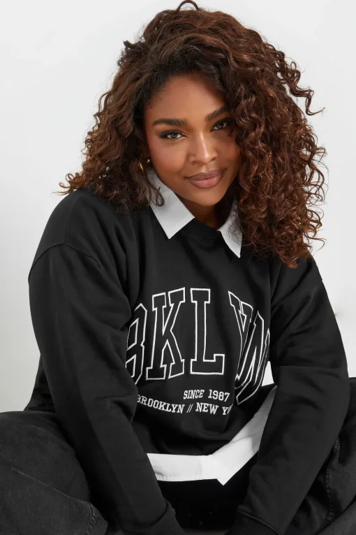 'BKLYN' 2-In-1 Sweatshirt