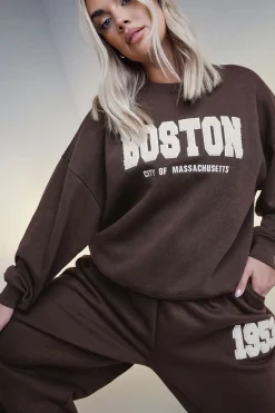 'Boston' Printed Sweatshirt