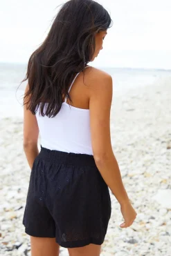 'Brode'  Broderie Detail Beach Cover-Up Shorts
