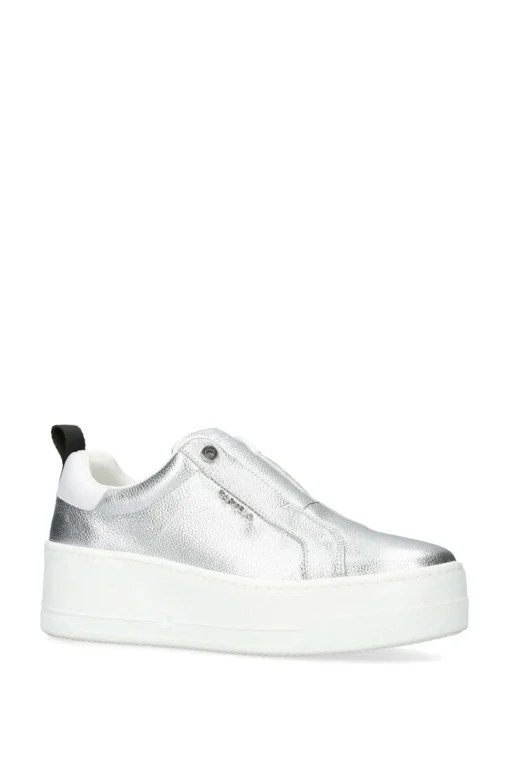 'Connected Laceless' Leather Trainers