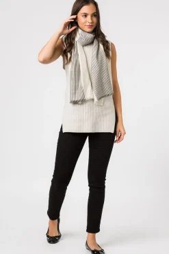 'Contrast' Cashmere & Merino Wool Pashmina
