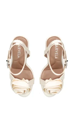 'Corsage Sandal 100' Satin Heels