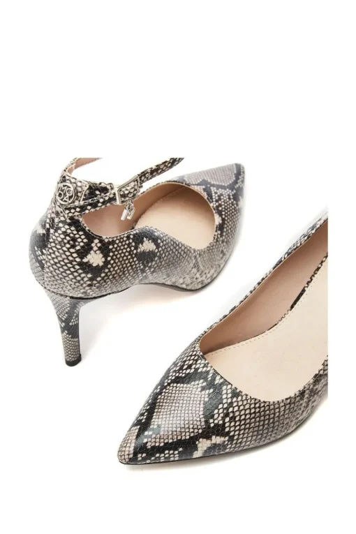 'Cristel' Snake Print Court Shoes