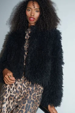'Ernie' Mongolian Faux Fur Vintage Style Coat