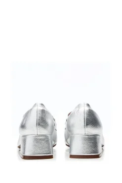 'Fenet' Metallic Leather Trainers