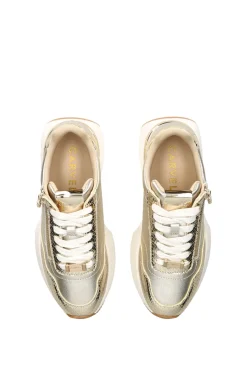 'Flare Zip' Leather Trainers