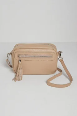 'Florence' Crossbody Bag with Dark Leopard Print Strap