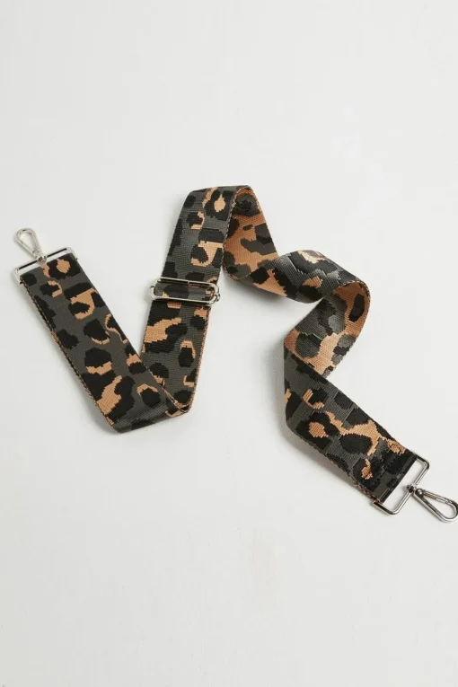 'Florence' Crossbody Bag with Dark Leopard Print Strap