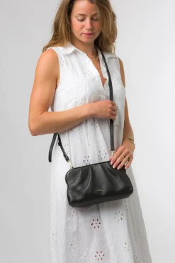 'Halsey' Nappa Leather Cross Body Clutch Bag