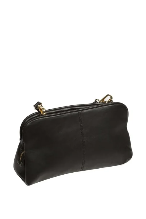 'Halsey' Nappa Leather Cross Body Clutch Bag