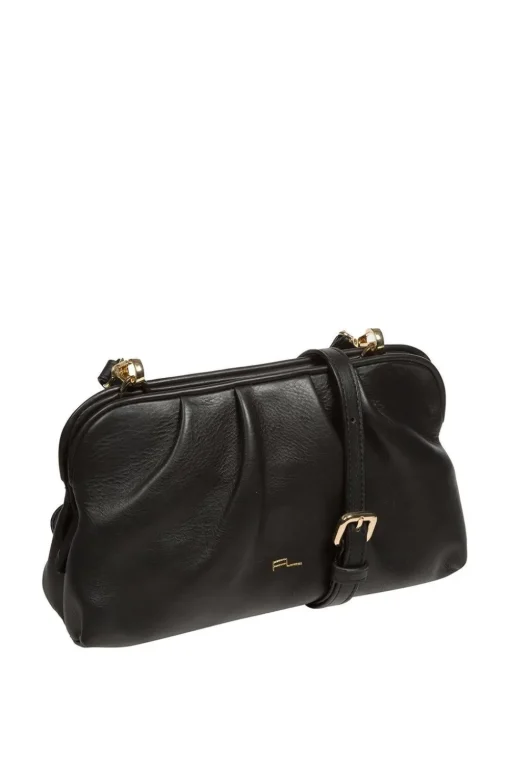 'Halsey' Nappa Leather Cross Body Clutch Bag