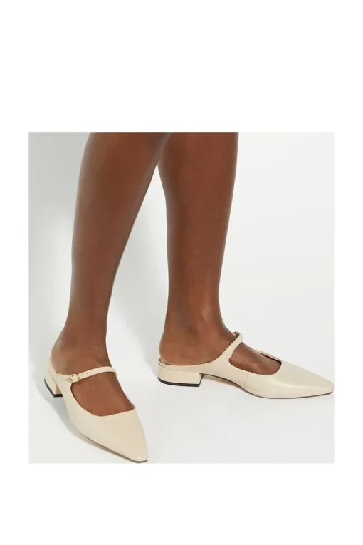 'Hints' Leather Mules